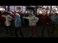 Joanna Lumley, Timothy Spall, Celia Imrie and Imelda Staunton Flash Mobbing in Piccadilly