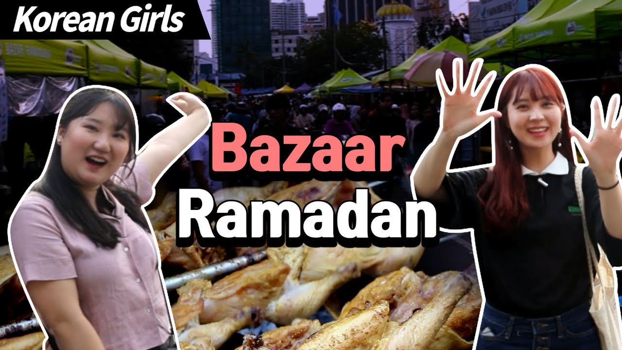 Korean girls went to Bazaar Ramadan for the first time l Blimey in KL2 EP.01