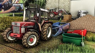 Oldest equipment to harvest potatoes | IH 844 tractor - FS 22 Thrustmaster t248 gameplay screenshot 5