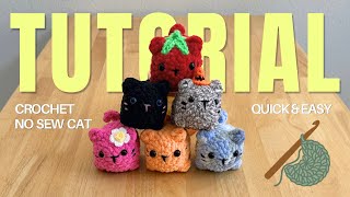Crochet No Sew Cat Tutorial | DIY Amigurumi Free Pattern 