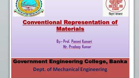 Conventional representation of materials