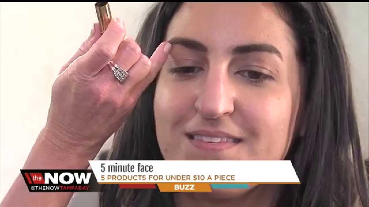 Five minute face - Makeup using 5 cheap and easy beauty products - YouTube