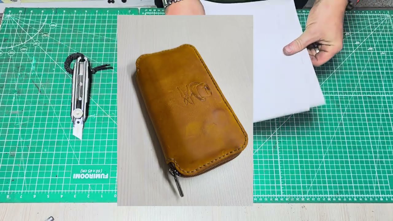 Изготовление  с нуля мужского клатча/Making a Leather Clutch