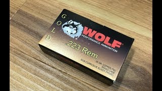 .223 Remington, 55gr FMJ, Wolf Gold