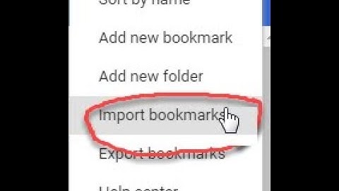 How To Import a Bookmark File Into Chrome