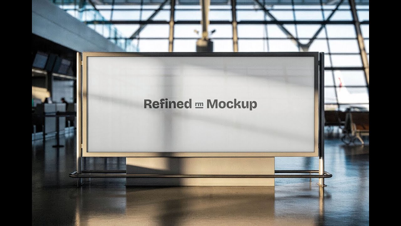 Horizontal Airport Banner Mockup Graphic Download