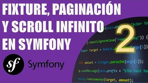 Fixture, paginación y scroll infinito en symfony 2: paginación .