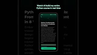 Watch AI build my entire Python course in real time #androidapp #AIApps #trending