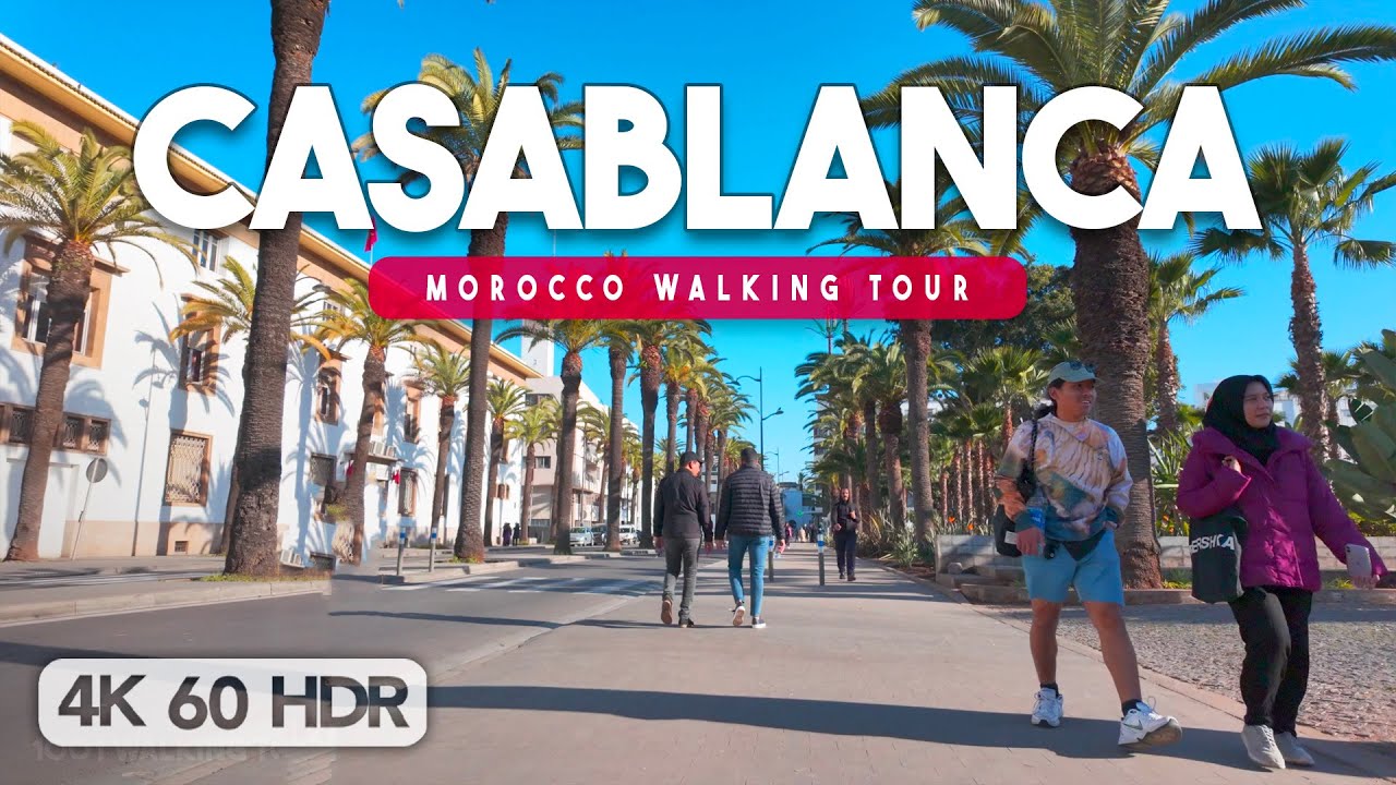 🇲🇦 Old And New Contrast - Casablanca, Morocco Walking Tour - 4K 60FPS HDR
