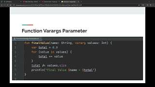 Belajar Kotlin Dasar - 26 Function Varargs Parameter