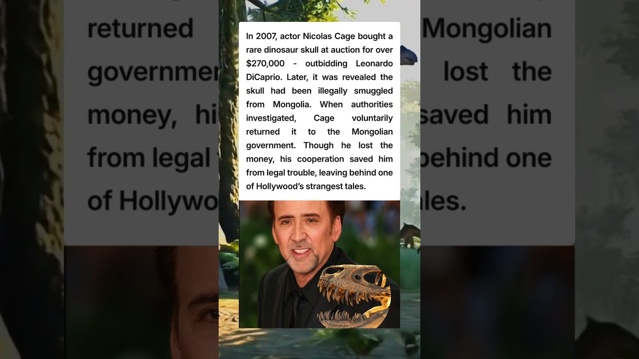 When Nicolas Cage Outbid Leonardo DiCaprio for a Dinosaur!