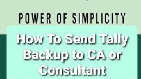 How to create  tally backup and sending by mail.   #Education #Trading #tally #gstvlive