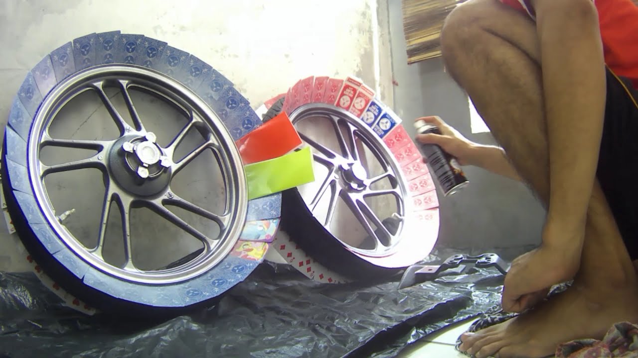 [AKALIN] Ngecat velg Honda CS1 jadi Sparkling Silver modal 100rb an #DIY