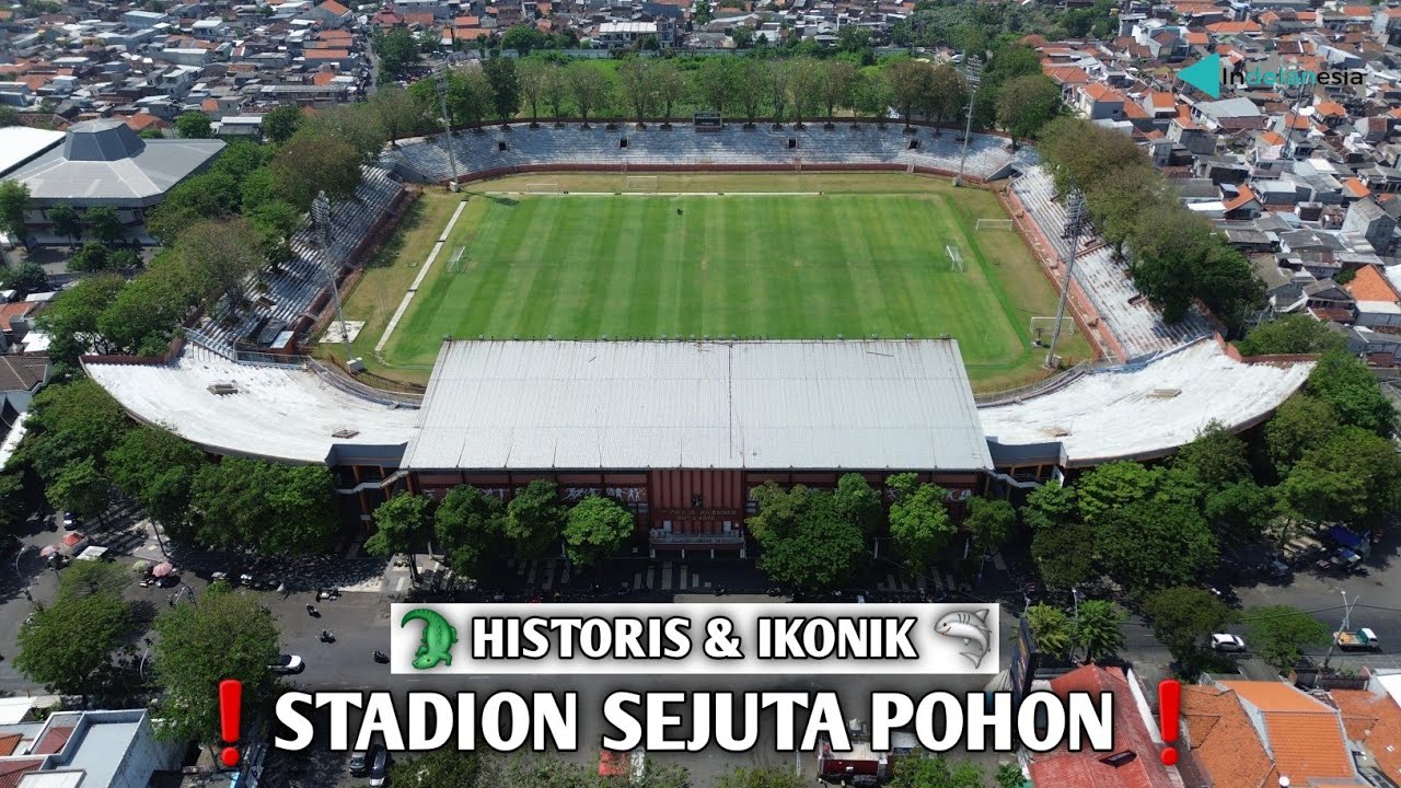 STADION GELORA 10 NOVEMBER❗️DESAIN UNIK DENGAN PEPOHONAN RIMBUN TANPA LINTASAN ATLETIK
