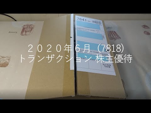 2020年6月トランザクション 株主優待（卓上扇風機）