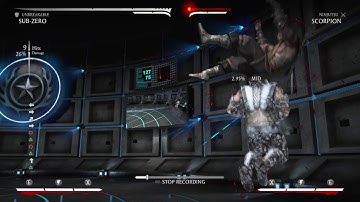 Sub zero Unbreakable optimal meterless corner combo