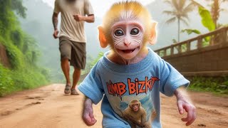 Wait Up Y'all❗️Slow Down❗️So Much Fun❗️How These Newborn Baby Monkey Can Be So That Fast⁉️