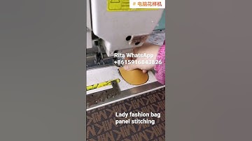 Computerized template sewing machine for handbag factory #handbag #handbags #leather