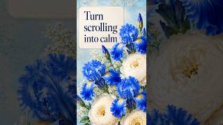 Your Home Should Feel This Calm | Blue & White TV Art #frametvart #tvart #flowers #tvscreensaver