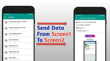 How to send data from screen1 to screen2 in kodular hindi
