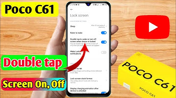 poco c61 double tap screen on off, poco c61 double tap setting