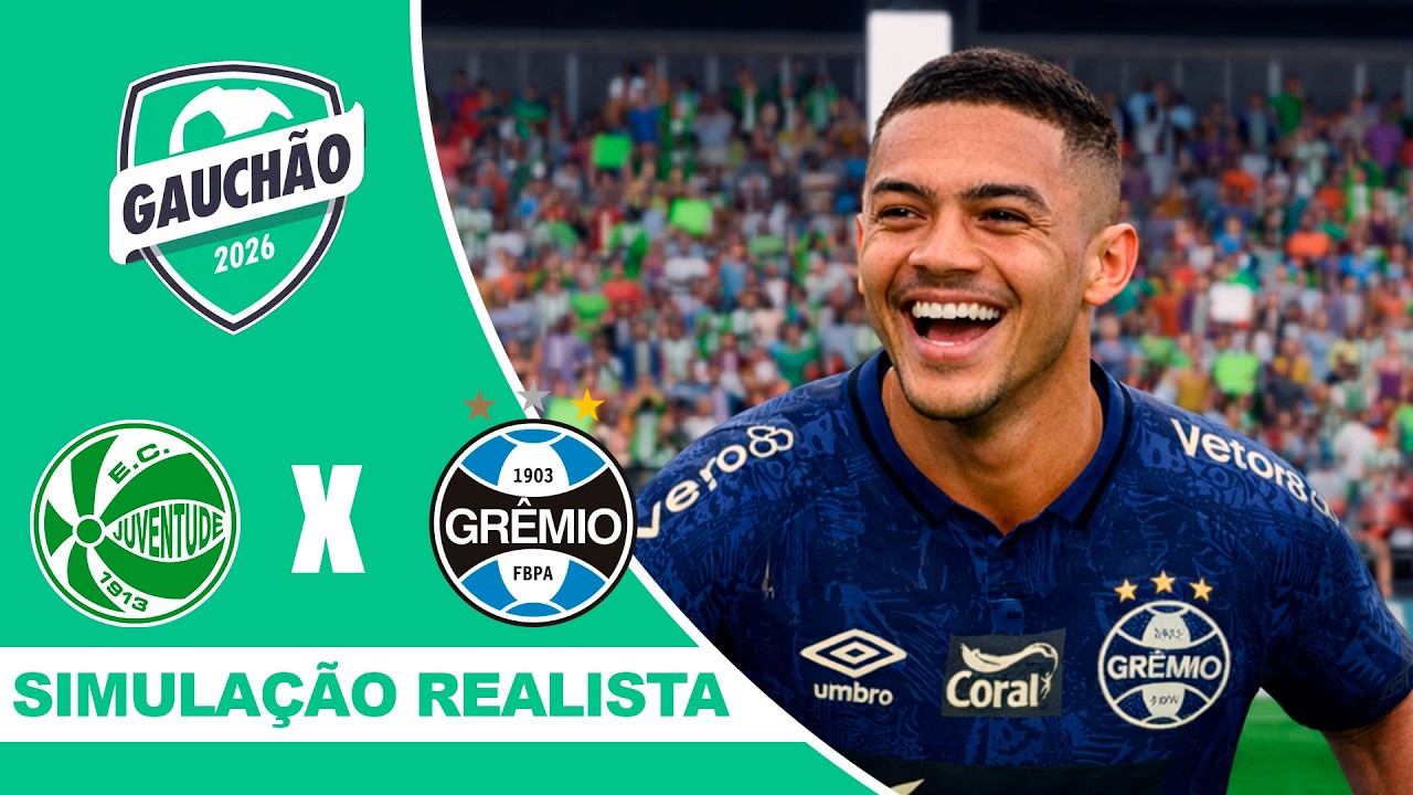 JUVENTUDE  X GRÊMIO | Campeonato Gaúcho 2026 - SEMIFINAIS | Simulação Realista