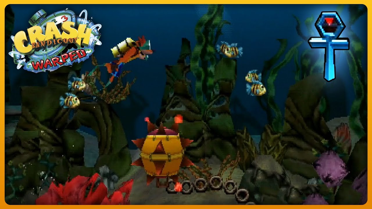 Crash Bandicoot 3 Warped (PS1) TTG 1 Time Trials Level 2 Under Pressure (Blue Relic