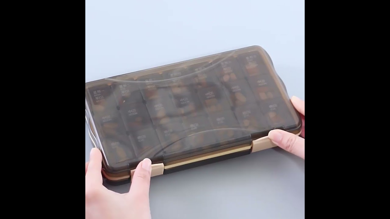 Weekly 7 Day 3 Times Transparent Waterproof Pill Box 