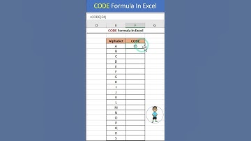 CODE Formula in Excel #excel #microsoftexcel #exceltips #exceltutorial #msexcelfullcourse #shorts