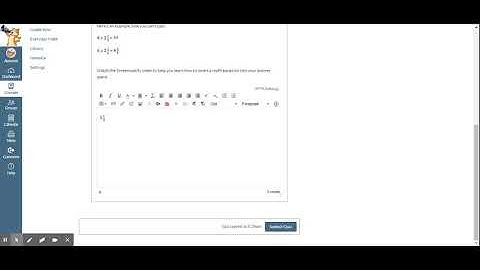 Canvas Tutorial for Kids: How to use the Insert Math Equation tool to incorporate math functions