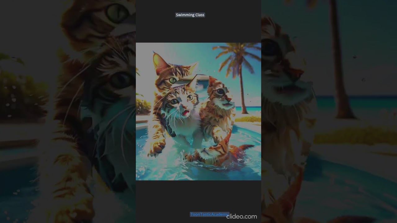 "Kitten Turns Chaos Into a Pool Party!" 