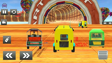 E- Rickshaw Tuk Tuk Rickshaw 3D Stunt: Free Stunt Games 2021 Gameplay- iOS & Android #3