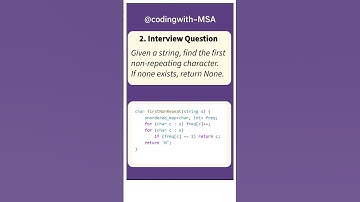 Find First Non-Repeating Character in String #coding #tcs #wipro #interview  @CodeWithHarry