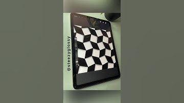 How to draw simple 3D Art in Procreate #art #digitalart #illustration #procreate #shorts #3d #ipad