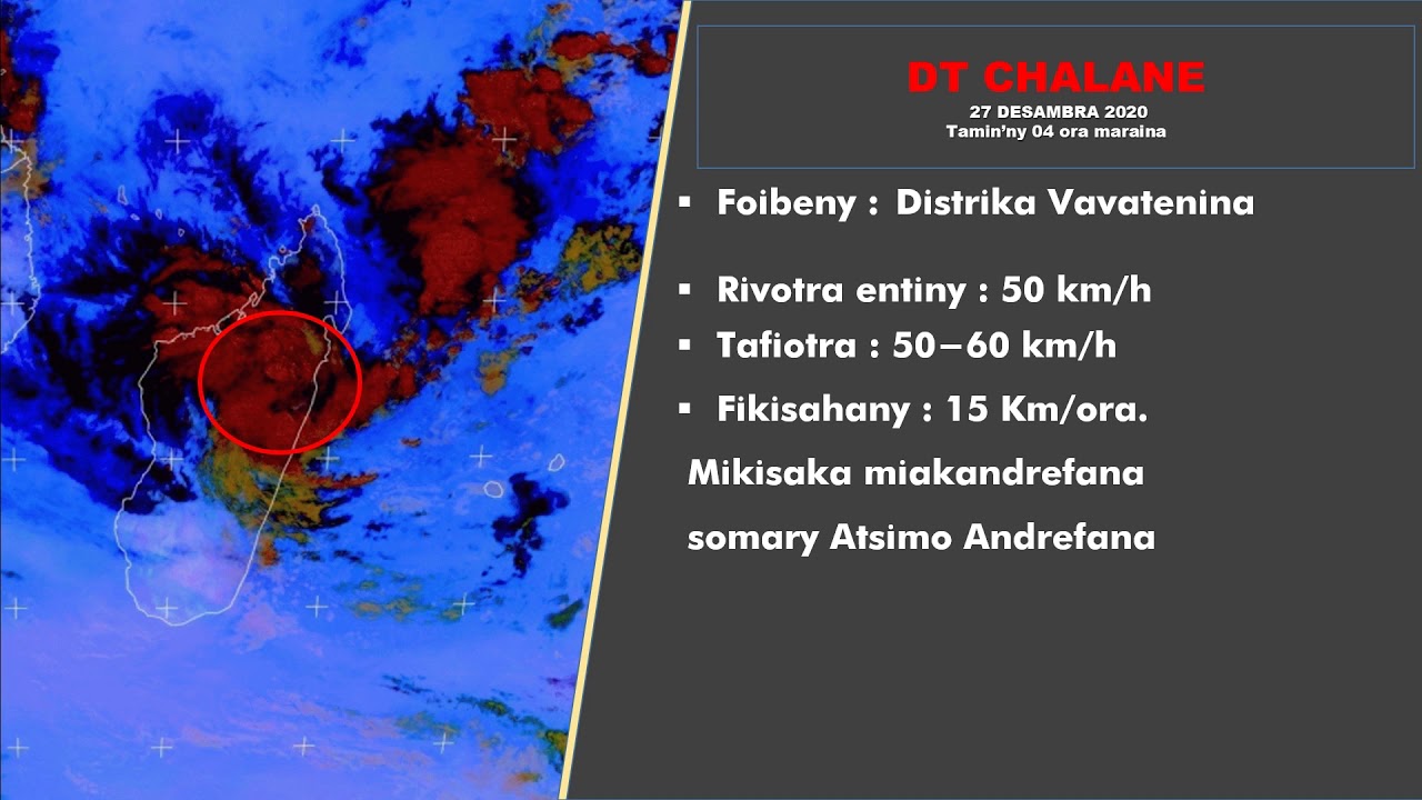 FLASH METEO DT CHALANE Alahady 27 Desambra 2020 04 h