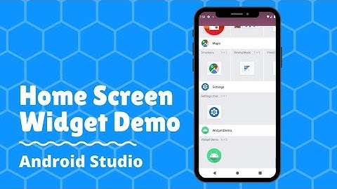 How to create widget in android programmatically | Creating widget demo.