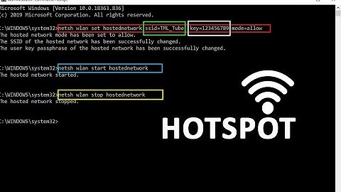 How to create hotspot using command prompt on windows 10 : CMD 02