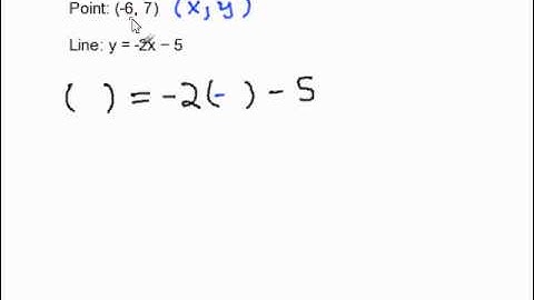 Determine if a Point lies on a Line in Slope Intercept Form