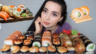 ВСТРЕТИЛА ХЕЙТЕРА НА УЛИЦЕ/ Mukbang Суши 🍣 Роллы / Айка Эмилли