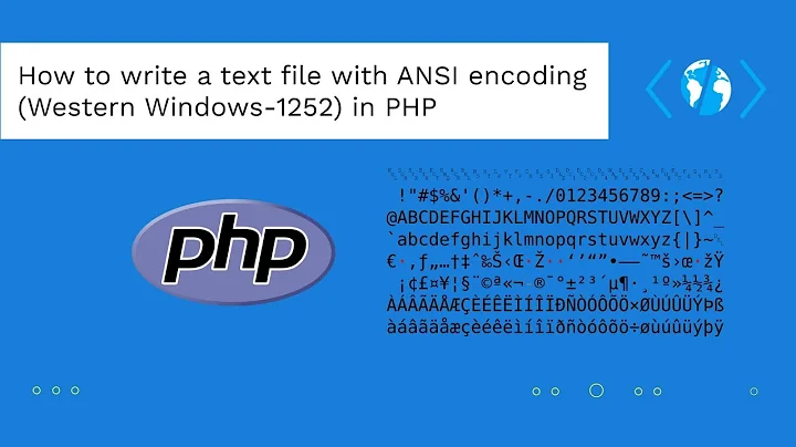 How to write a text file with ANSI encoding (Western Windows-1252) in PHP