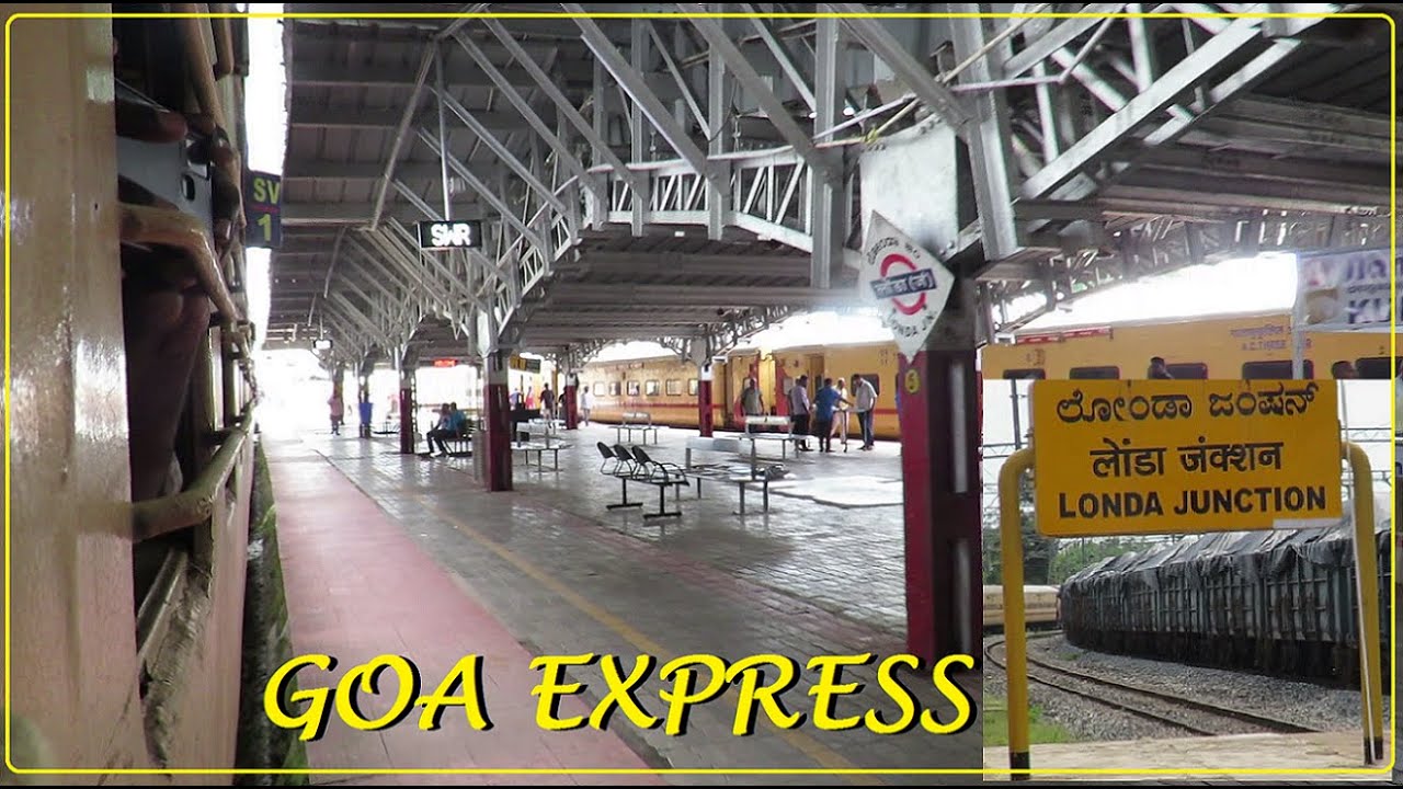 Goa Express Passing Londa Junction Railway Station || INDIAN RAILWAYS