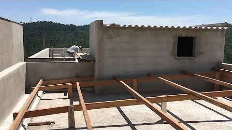 Como cobrir a laje de telha?