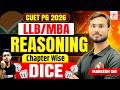 CUET PG 2026 || LLB &amp; MBA | ONE SHOT ONE DAY | Reasoning | DICE LEC. 01 || By Maneesh Sir