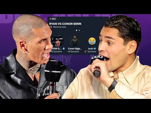 Conor Benn PULLS UP on Ryan Garcia live in hilarious exchange over fight!