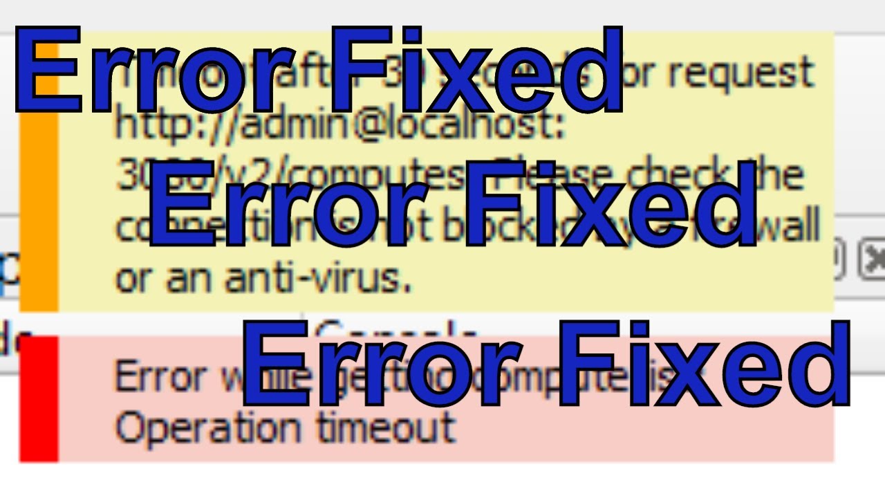 Request timeout error