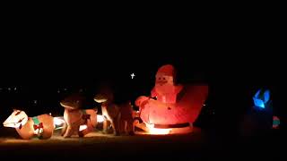 Santa and Reindeer Christmas Spirit Lights 2021 #618
