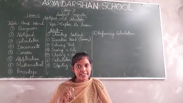 Class-3 Sub-Computer Lesson-5 Notepad and Calculator