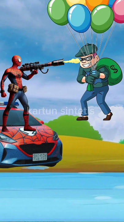 Spiderman menembak pencuri