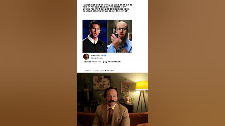 When Ben Stiller chose to take on the lead role in Tropic Thunder himself, Tom Cruise reached out an
