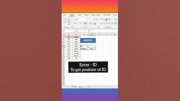 Excel Interview Question - MATCH() Function #shorts #excel #msexcel #interview #trending #data